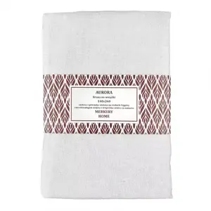 Függöny ráncolószalagon AURORA poliészter fehér140x260 Merkury Home kép