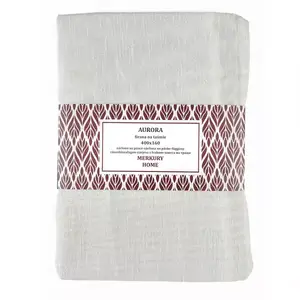 Függöny szalagon AURORA poliészter ekrü 400x160 Merkury Home kép