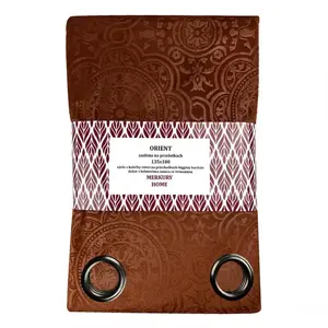Függöny Orient karikákkal 135x180 narancssárga Merkury Home kép