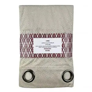 Függöny Chic karikákkal 135x180 ekrü Merkury Home kép