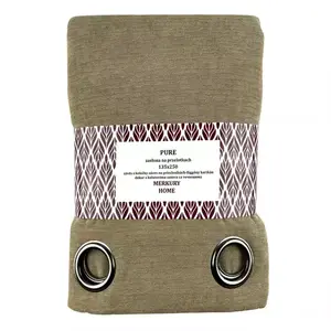 Függöny Pure karikákkal 135x250 bézs Merkury Home kép