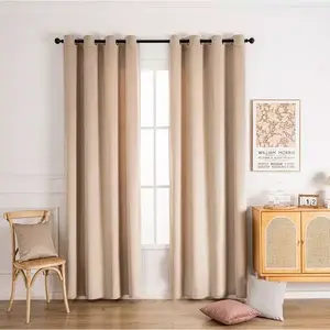 Sötétítő karikán Velvet GY2329/240G/M2/2/1 140x250 cm világos bézs kép