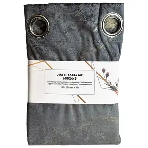 Karikás függöny Velvet Justi YX514/6 135x250 cm szürke kép