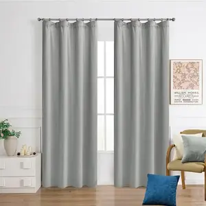 Függöny szalagon Rosalia VET449/3/210GSM 140x180 világosszürke kép
