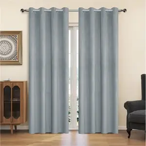 Függöny karikákkal YC11933/200G/136/140x250 cm világosszürke kép