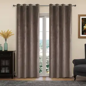 Függönyök karikákkal, LILI YC11931/280G/05/140x250 barna kép