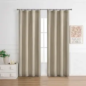 Függöny ráncoló szalagon NORI 008/165GSM 140x250 bézs kép