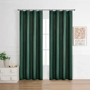 Függöny ráncoló szalagon NORI 008/165GSM 140x250 zöld kép