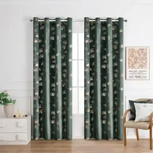 Függöny fémkarikával GINKO RQ-015/210GSM 140x250 zöld kép