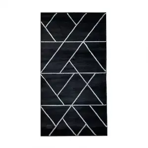 Szőnyeg Frisee Diamond 0, 8/1, 5 B0052 fekete/ezüst kép