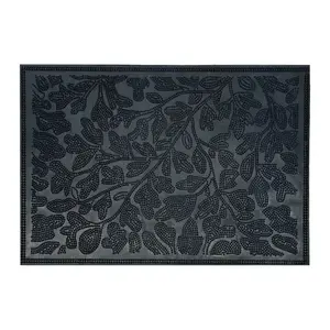 Gumírozott Lábtörlő kültéri Leaf K-116 58x36 cm levél kép