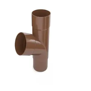 T-cső 90/90/90 mm Barna kép