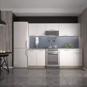 Konyhabútor Daria 240 zb 28mm fehér matt/kor sonoma kép