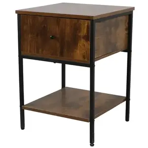 Éjjeliszekrény Loft 8624 E dark vintage wood kép