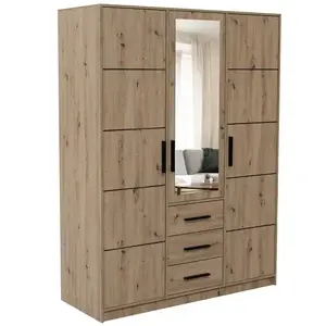 Szekrény Kos D3 tölgy artisan/tükör kép