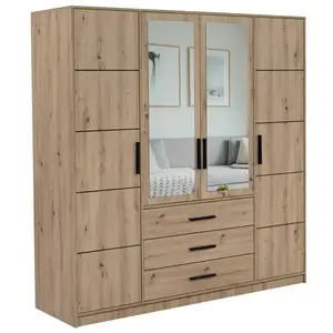 Szekrény Kos D4 tölgy artisan/tükör kép
