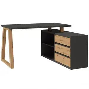 Szett iga II Íróasztal + Komód grafit / Tölgy Artisan kép