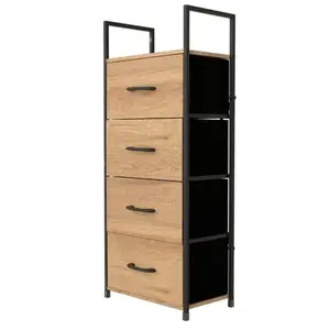 Regál 9329 természetes/fekete kép