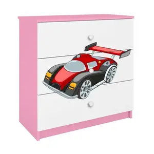 Komód gyermek számára Babydreams Rózsaszín – Auto kép