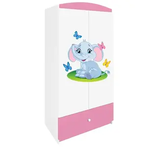 Szekrény Babydreams Rózsaszín – Elefánt kép