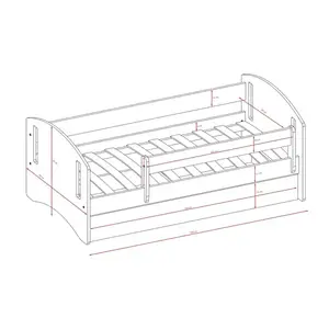 Gyermekágy Classic 2 fehér 80x160 kép