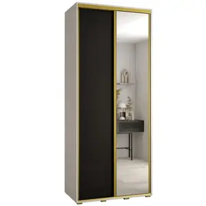 Szekrény 45 Canaris 3 110 fehér/fekete/gold kép