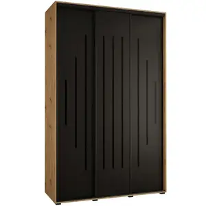 Szekrény 45 Canaris 12 180 artisan/fekete/fekete kép