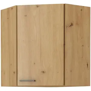 Konyhaszekrény MODENA Fekete/tölgy ARTISAN 60X60 GN-72 2F (45°) kép