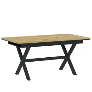 Asztal X 160-200x90 artisan/fekete kép