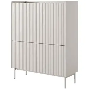 Komód Level A magas 103 4D beige/dub scandi kép