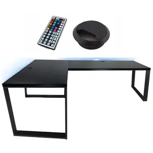 Játék Íróasztal Sarok Loft Low Fekete 202x136x2.8 Modell 2 kép