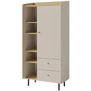 Vitrin Alessio AE5 2S1D Bézs /Tölgy kép