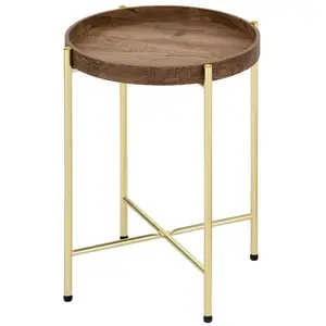 Dohányzóasztal Gc6764 43x43x54 Sárgaréz/Antik kép