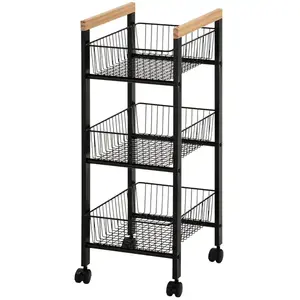 Tárolókosár Gc6010 3 Fekete/Természetes kép