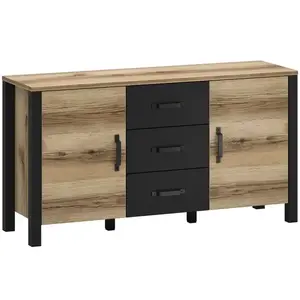 Komód 2d3s Derby E Light + Black kép