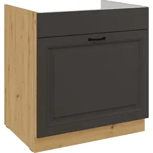 Konyhaszekrény Stilo grafit matt/artisan 80ZL 1S BB kép