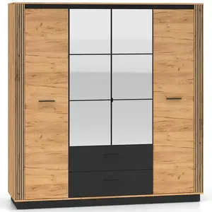 Szekrény Urso 01 tölgy Craft Aranysárga/Fekete kép
