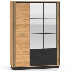 Szekrény Urso 02 tölgy Craft Aranysárga/Fekete kép