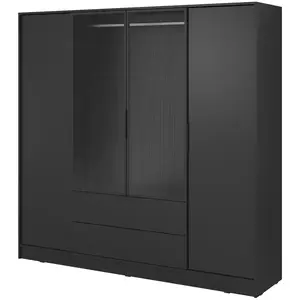 Szekrény Kelly 4D RM fekete + led kép
