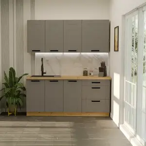 Konyhabútor Luna Dustgrey/Artisan 180cm konyhai munkalap nélkül kép