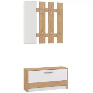 Előszobafal Rimini Artisan/Fehér 11011704 kép