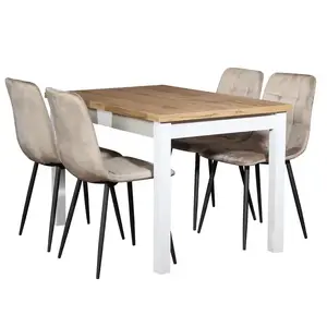 Étkező Készlet Fred 1+4 120x80 Artisan/fehér kép