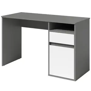 Íróasztal Billa 1d1sz 60 Nfsc B Grafit/Fehér kép