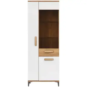 Vitrin Snobi Sb07 Tölgy Craft/Alpesi fehér kép