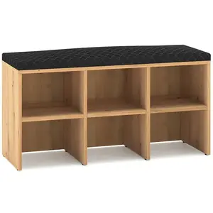 Cipősszekrény RENES 01 Tölgy Artisan/fekete kép