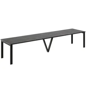 Kinyitható asztalok 130-405 cm Titan fekete beton kép