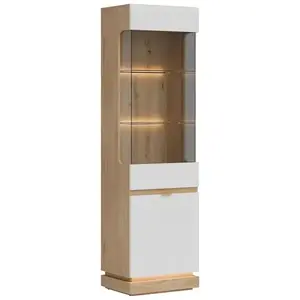 Vitrin L/P Milton Ml05 tölgy Crem Torro Fehér kép
