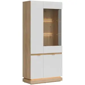 Vitrin Milton Ml06 tölgy Crem Torro Fehér kép