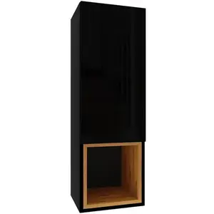 Függő szekrény Izumi 3 BL-DC fekete mat/fényes/artisan kép