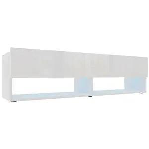 Szekrény RTV Izumi 140 WH fehér mat/fényes kép